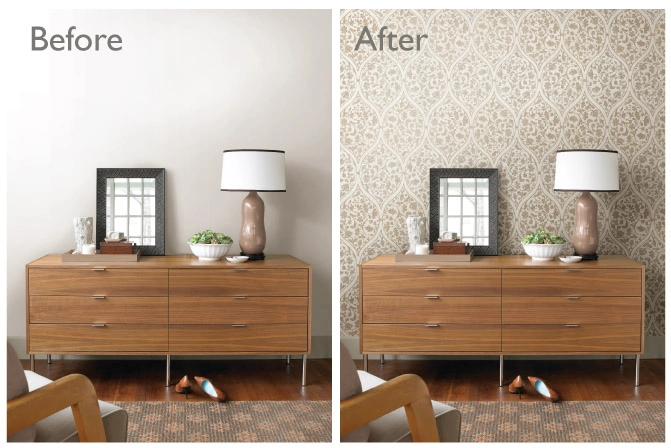 Commercial office wallpaper installation in Los Angeles