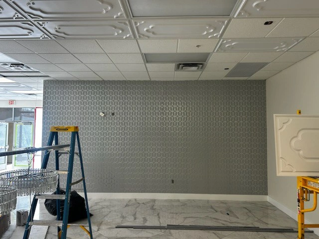 Commercial wallpaper project in Los Angeles office building